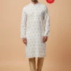 White Elegance Kurta Self Design