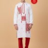 White Red Magic Kurta