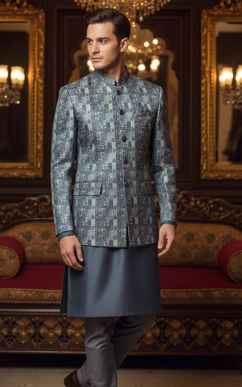 Angrakha Style Indo Western Set