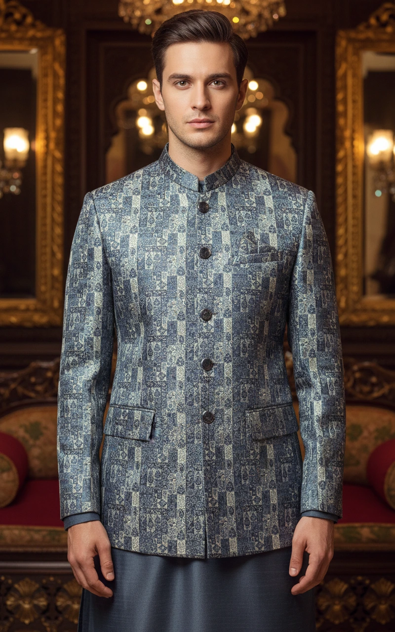 Angrakha Style Indo Western Set - Image 3