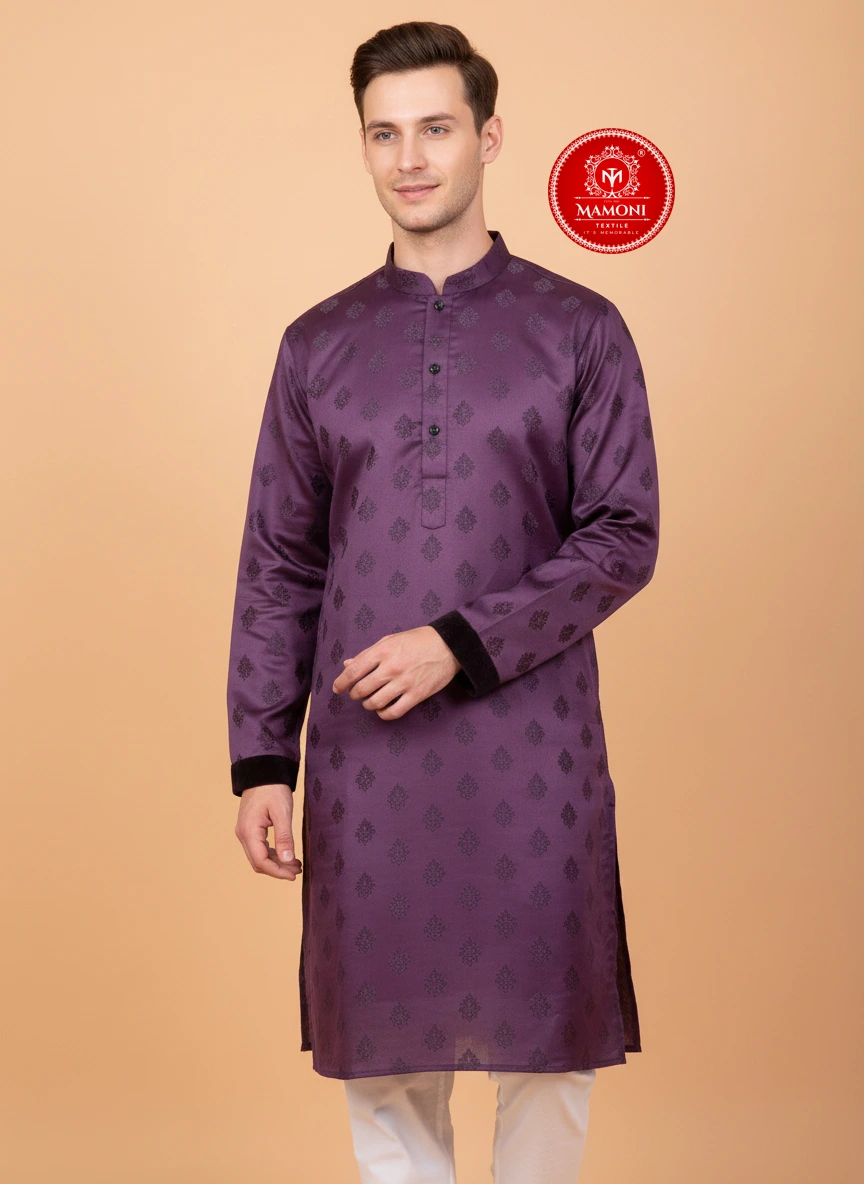 Elegant Dark Maroon Kurta - Image 3